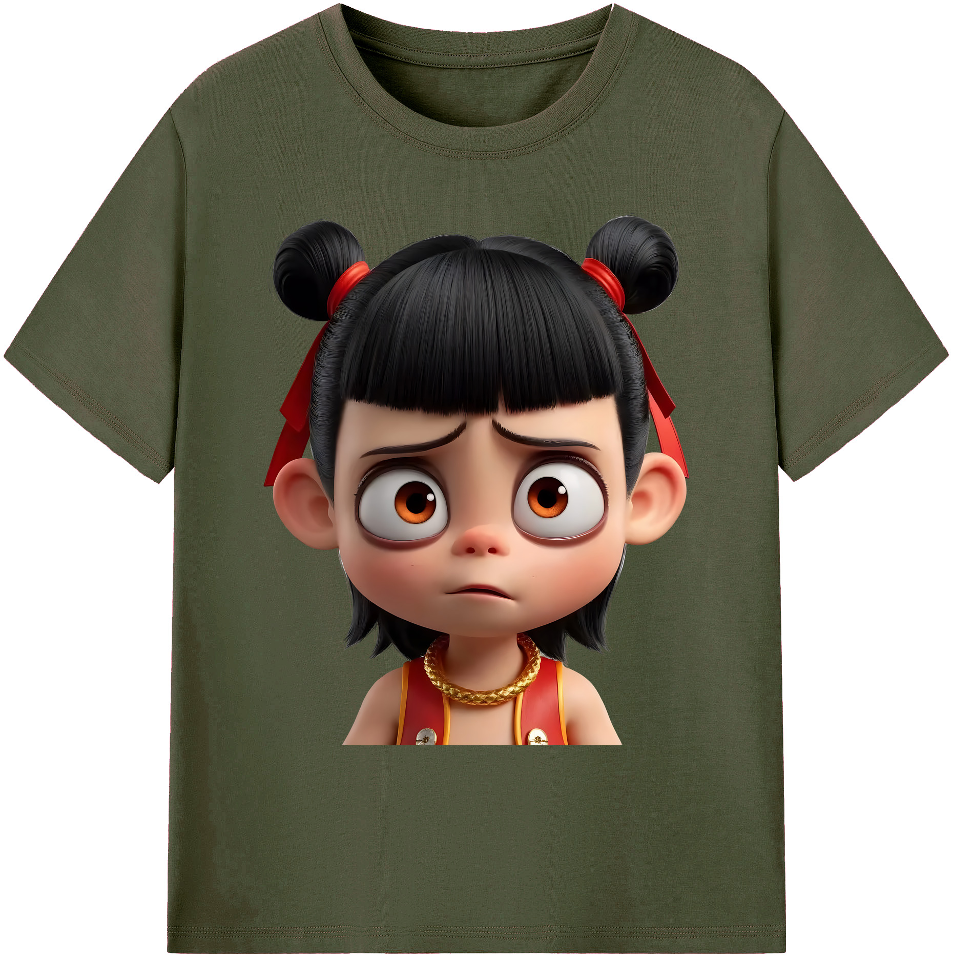 （画像用） Ne Zha 2 ナタ 魔童の大暴れ 綿100％ メンズ半袖Tシャツ｜肌触りやわらか＆通気性